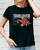 t-shirt damskie Koszulka damska czarna  True love