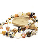 chokery Choker kamień słoneczny, tygrysie oko, koral, jaspis pejzażowy, kwarc dymny