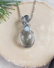 wisiory Naszyjnik Kryształ Górski stal chirurgiczna wisiorek handmade wirewrapping