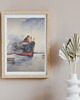 obrazy Akwarela Titanic statek morze oryginalny obraz 300g A3 30x42 cm