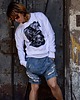 bluza bez kaptura damska Bluza damska biała graffiti Dream Religion