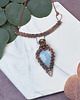 kolie Miedziany naszyjnik wire wrapping z opalem owyhee #501