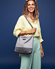 torby na ramię Torebka Boho Bag z szarego weluru unikatowa torebka handmade na ramię