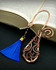 zakładki do książek Ozdobna zakładka do książki z lapis lazuli wire wrapping