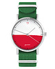 zegarki unisex Zegarek - Polska flaga - zielony, nylonowy