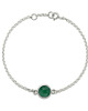 bransoletki srebrne Aura - Bransoletka srebrna z zielonym onyksem