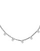 chokery Srebrny naszyjnik choker łańcuch z cyrkoniami