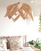 lampy wiszące Duża boho lampa z drewnianym abażurem MARIGOLD