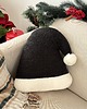dekoracje świąteczne Poduszka W Kształcie Czapki Mikołaja Czarna Boucle