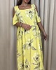 sukienki maxi damskie Lniana sukienka Giallo