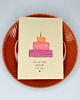 kartki scrapbooking Kartka urodzinowa z haftowanym tortem - personalizowany napis