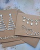 kartki scrapbooking Zestaw dwóch kartek bożonarodzeniowych