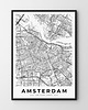 plakaty Amsterdam Mapa  - plakat różne formaty