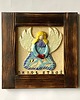 Ozdoby na ścianę Anioł Stróż - dekor ceramiczny w ramce