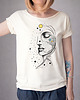 t-shirt damskie Twarz kropki na Waniliowym oversize