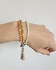 bransoletki z kamieni naturalnych Bransoletka TRIO BOHO ART jadeit, jaspis, seledyn, aqua, żółty