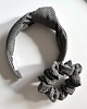opaski do włosów Wełniany zestaw w kratkę - opaska & scrunchie Black Check