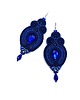 kolczyki soutache Verra kolczyki sutasz granatowe wiszące z kryształkami
