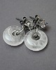 kolczyki wire wrapping Ring /kwarc mleczny/ - kolczyki