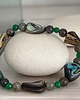 bransoletki z kamieni naturalnych BRANSOLETKA - AMULET - Macica perłowa, kamień księżycowy,jadeit