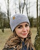 czapki damskie Cienka czapka bawełna merino COSY szara