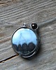 naszyjniki - inne Opal błękitny z granatem   - naszyjnik