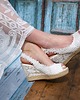 Ślub - inne Espadryle ślubne Boho ivory - wysokość 10 cm -