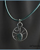 srebrne naszyjniki BOTTLE GREEN AGATE 