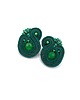 kolczyki soutache Kolczyki sutasz zielone sztyfty Largo z agatem małe lekkie