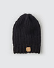 czapki damskie Czapka beanie z wełny merynosa handmade CZARNY