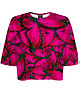 t-shirt damskie DR.CROW T-shirt Krótki CROP Motyle