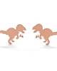 kolczyki pozłacane Kolczyki DINOZAURY T- REX - różowe złoto