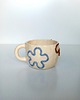 kubki Ceramiczny ręcznie robiony kubek w kwiatki