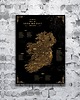 plakaty WHISKEY Irlandia  plakat mapa grafika