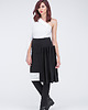 spódnice midi Black assym peated skirt