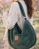 torby na ramię Sztruksowa torba hobo Zielona