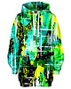 bluza z kapturem damska Bluza Oversize Tunika DR.CROW Greasy Lime