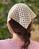 czapki damskie Letnia chusta na głowę bandana  kremowa