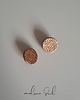 kolczyki - inne GAJA Małe kolczyki koła miedziane metaliczne minimalistyczne  skóra naturalna