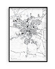 plakaty Kielce - mapa miasta  plakat z mapą Kielc