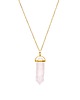 srebrne naszyjniki Naszyjnik kwarc różowy srebro 925 pozłacane