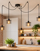 lampy wiszące Kaskadowa lampa wisząca w stylu pająka z 5 ramionami GALO LOFT L5