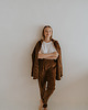 spodnie materiałowe damskie Spodnie sztruksowe Totally, vintage brown