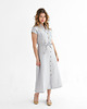 sukienki midi damskie Lniana Sukienka MARIGOLD light gray