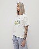 t-shirt damskie Bawełniany t-shirt o swobodnym kroju z modnym printem