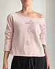 bluza bez kaptura damska Bluza damska oversize z nadrukiem konika morskiego rose gold