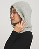 czapki damskie Balaclava DOLORES - szara - Handmade - Merino, alpaka, jedwab