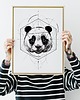 plakaty Plakat Panda geometria