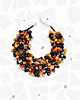 kolie Szydełkowy Naszyjnik Black & Orange