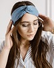opaski do włosów Lniana opaska do włosów, turban, DEEP BLUE